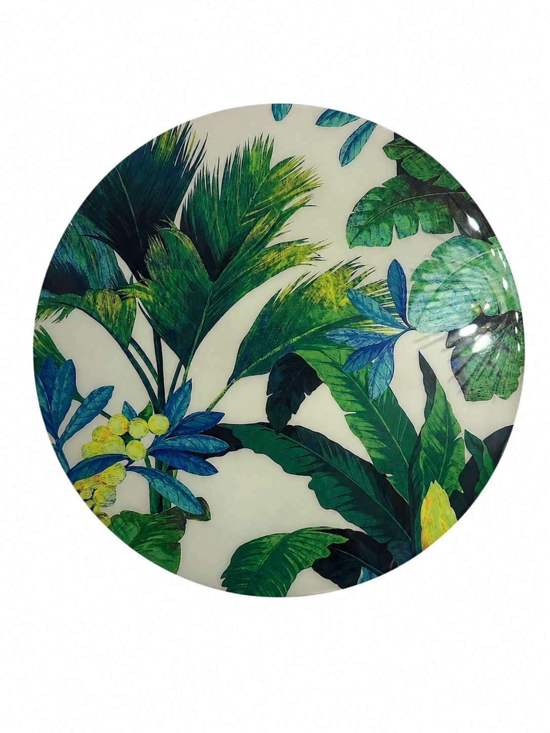Caribbean Tropical Round Resin Placemat | Modern Handmade Table Decor