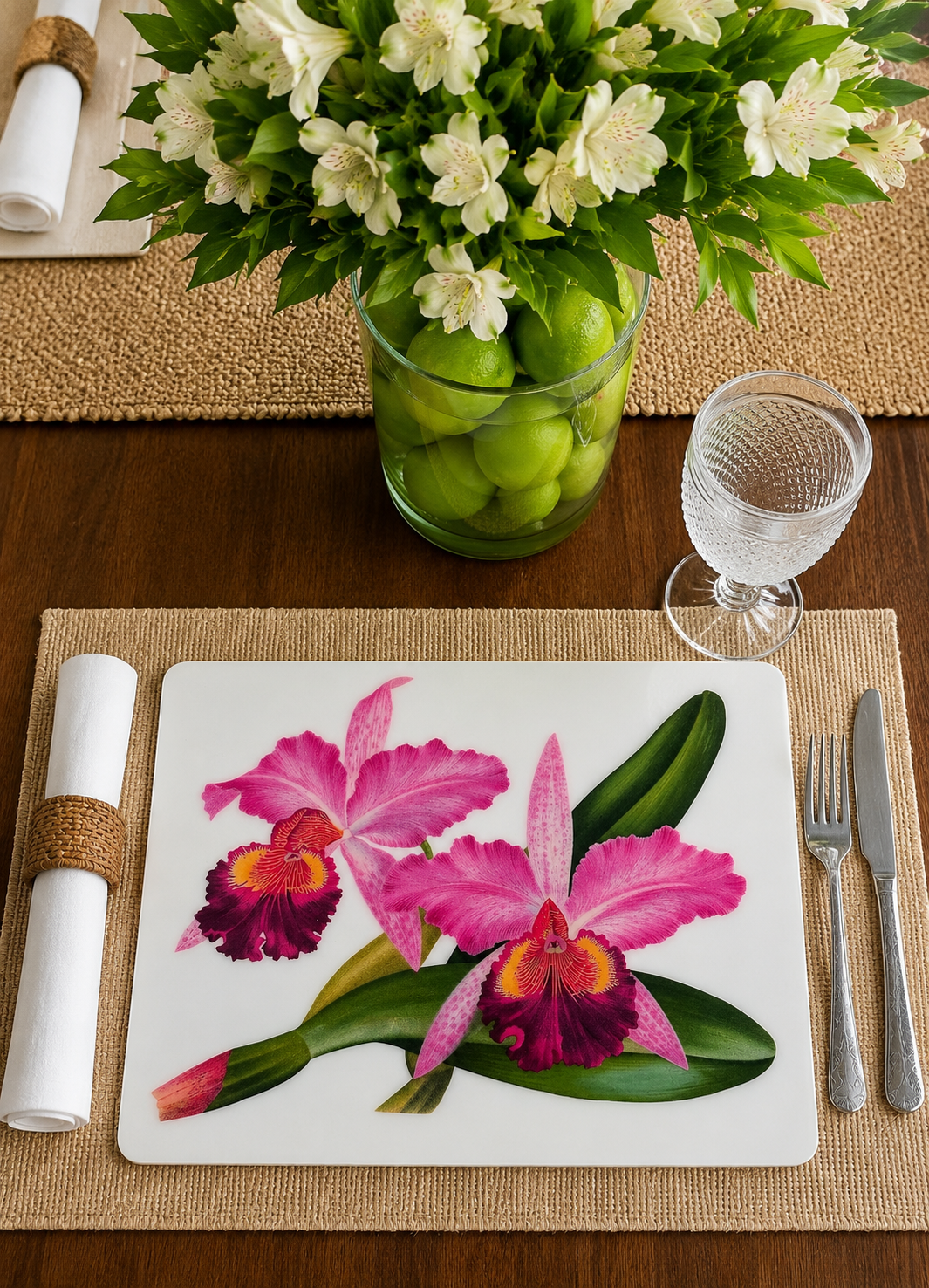 Orchid Rose Collection – Handcrafted Orchid Placemat