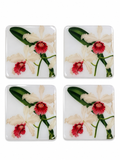White Orchid Coasters | Handmade Floral Table Decor