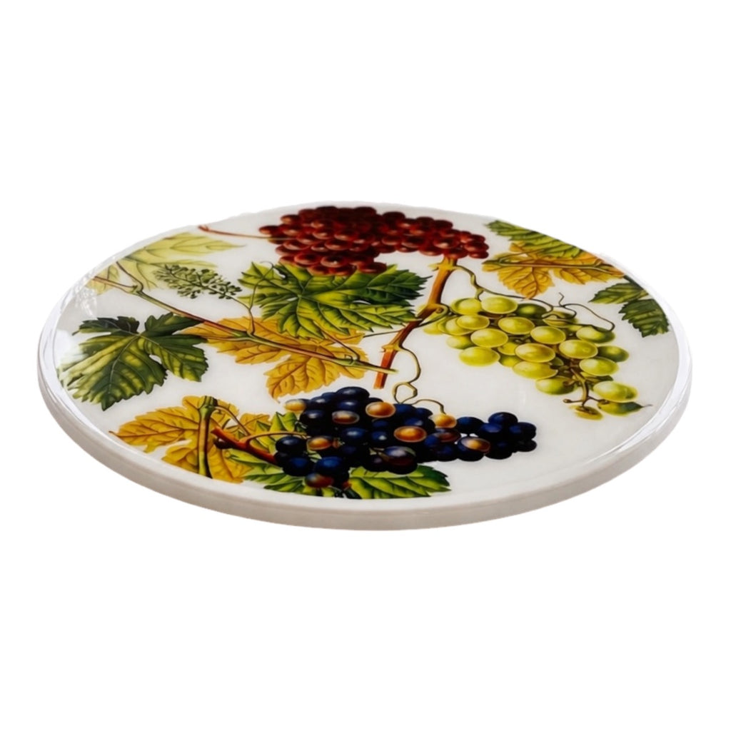 Grapes & Vines Luxury Resin Lazy Susan – Handcrafted Table Art
