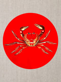 Red Crab Round Placemats | Handcrafted Coastal Table Decor