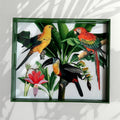 Tropical Paradise Luxury Serving Tray – Handcrafted Resin-on-Wood