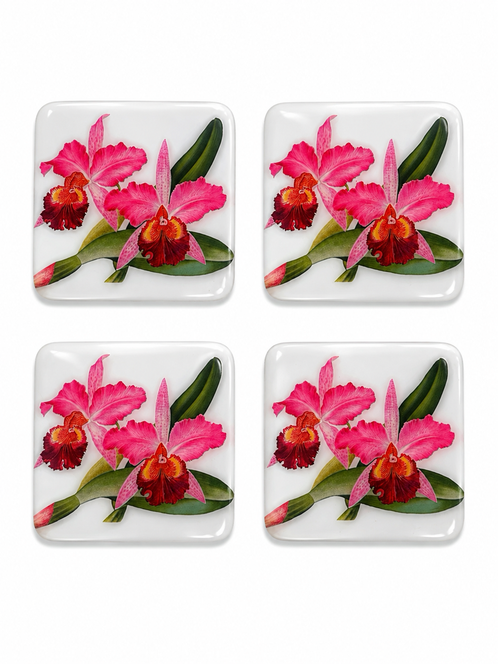 Orchid Rose Collection – Handcrafted Orchid Coasters