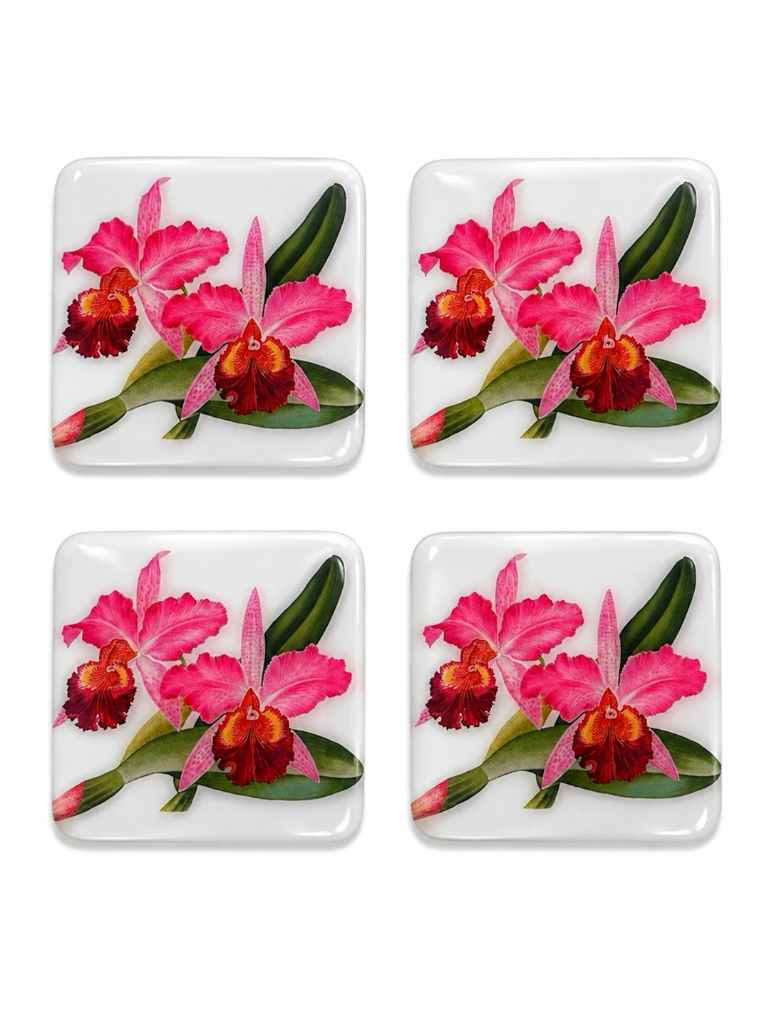 Orchid Rose Collection – Handcrafted Orchid Coasters