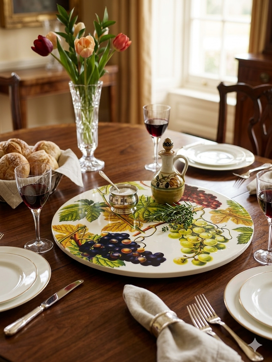 Botanical Vineyard Lazy Susan