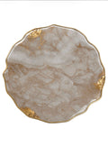Champagne Marble Resin Placemat  Handmade Luxury Table Decor