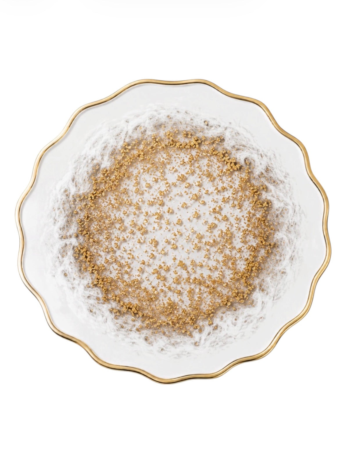 Golden Pearl Resin Placemat – Handmade Luxury