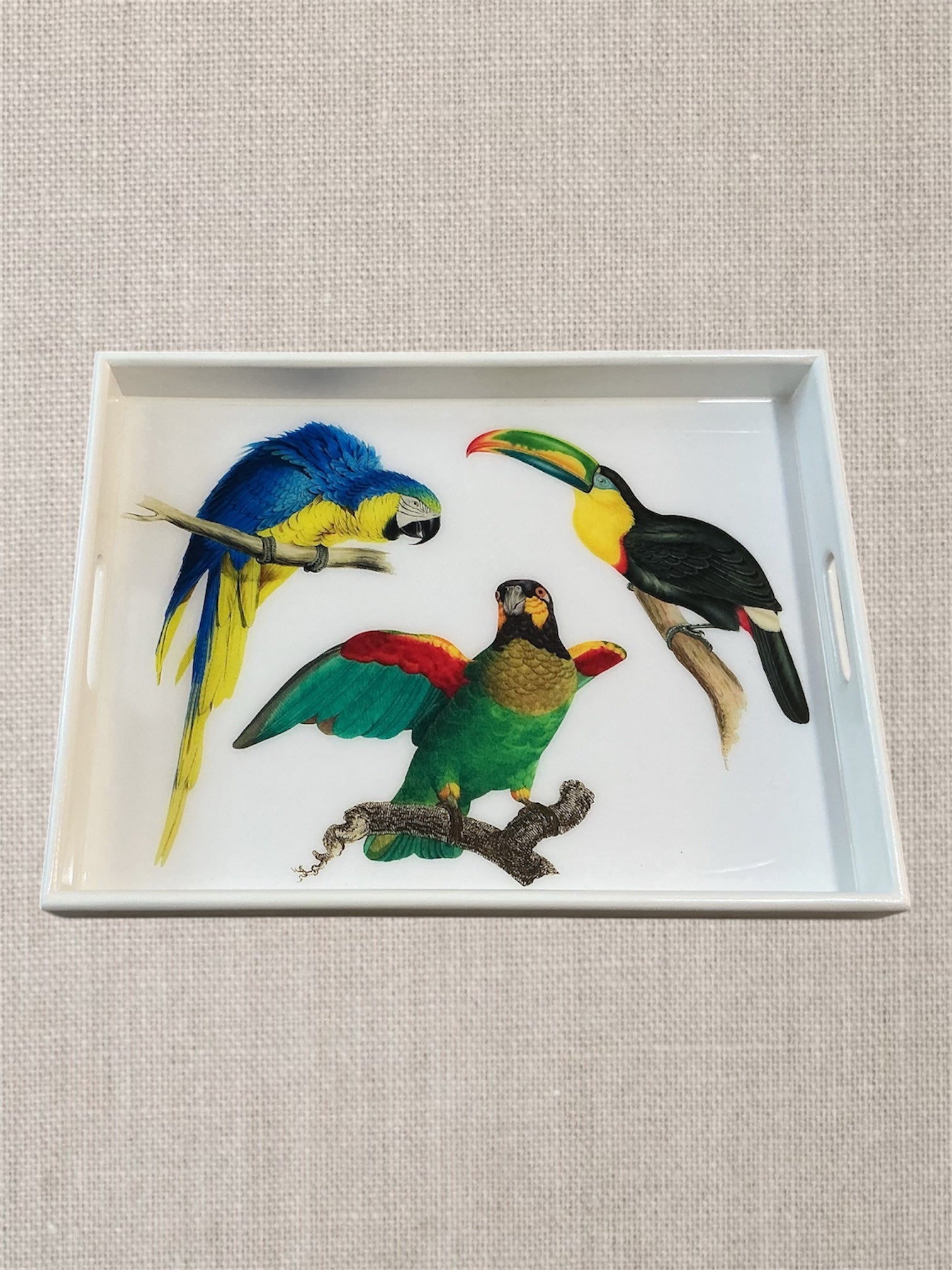 Tropical  Bird Decorative Tray- Elegant Handmade Serving Tray