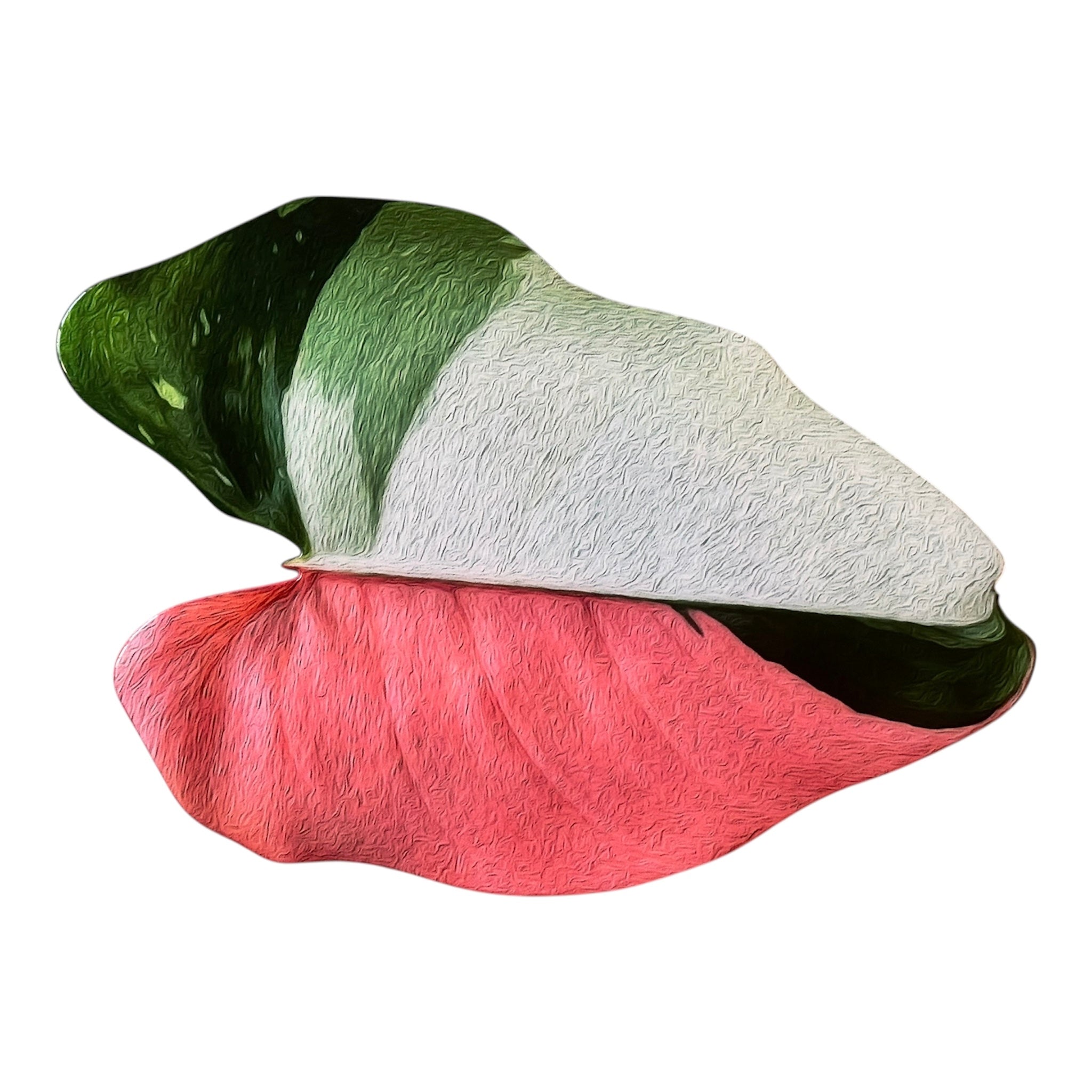 Tricolor Leaf – Handmade Resin on Wood