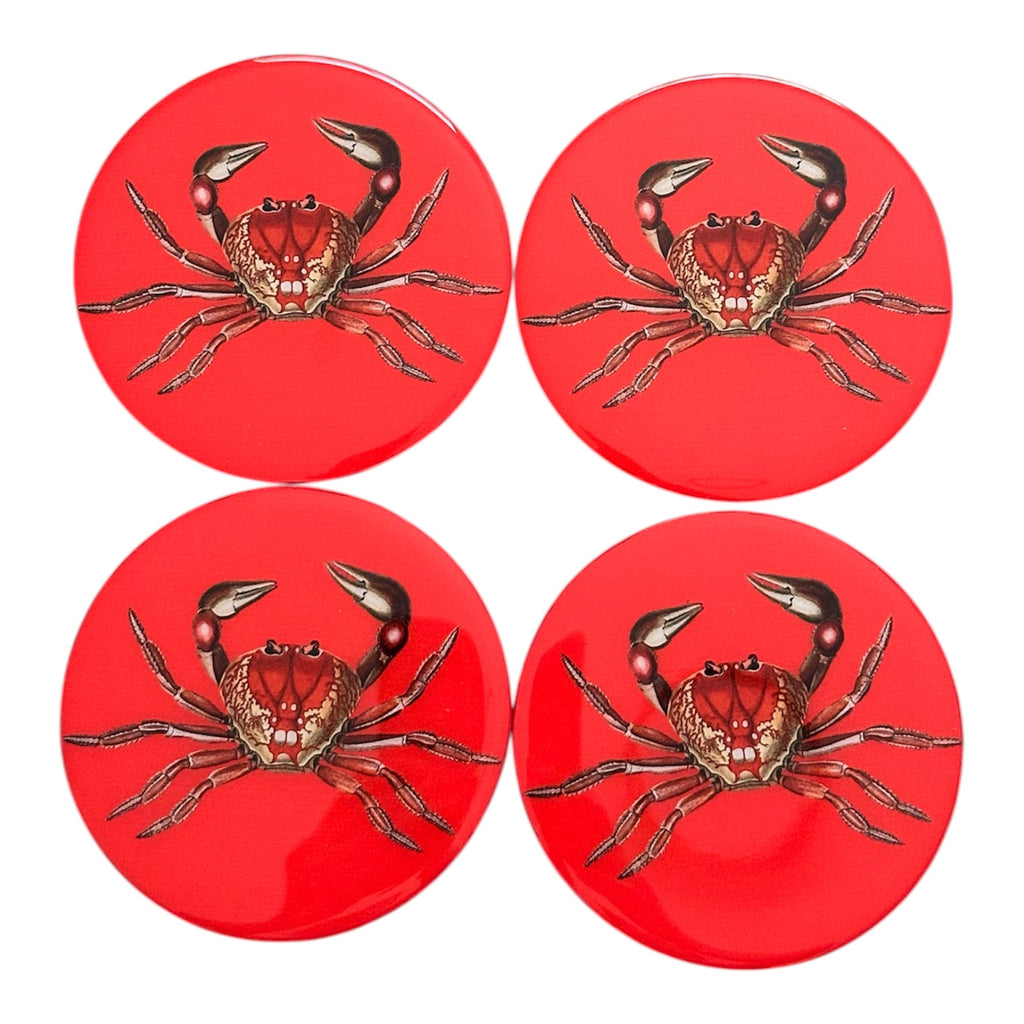 Coastal Chic: Red Crab Statement Coasters