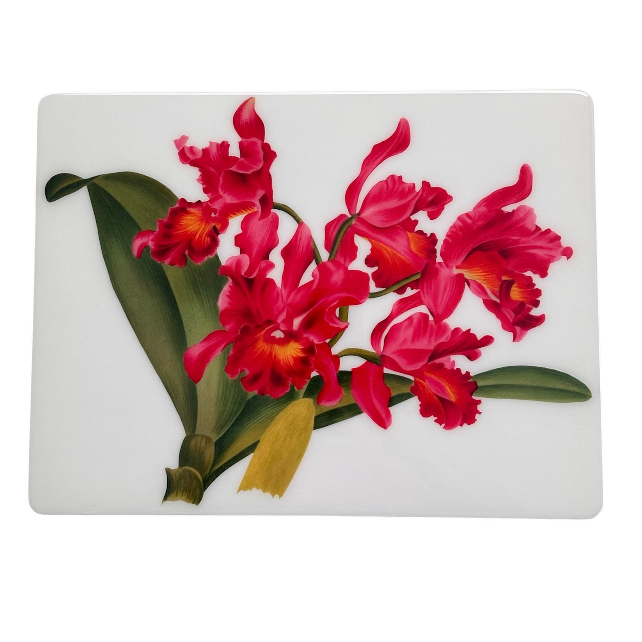 Floral Red Elegance Placemats  – Handcrafted Botanical Resin |  30x40 cm