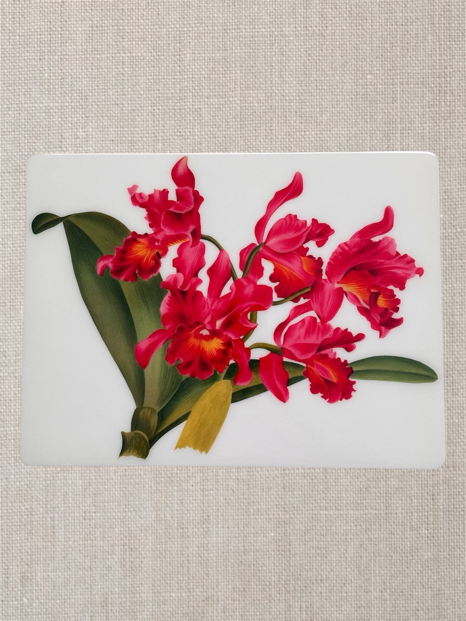 Floral Red Elegance Placemats  – Handcrafted Botanical Resin |  30x40 cm