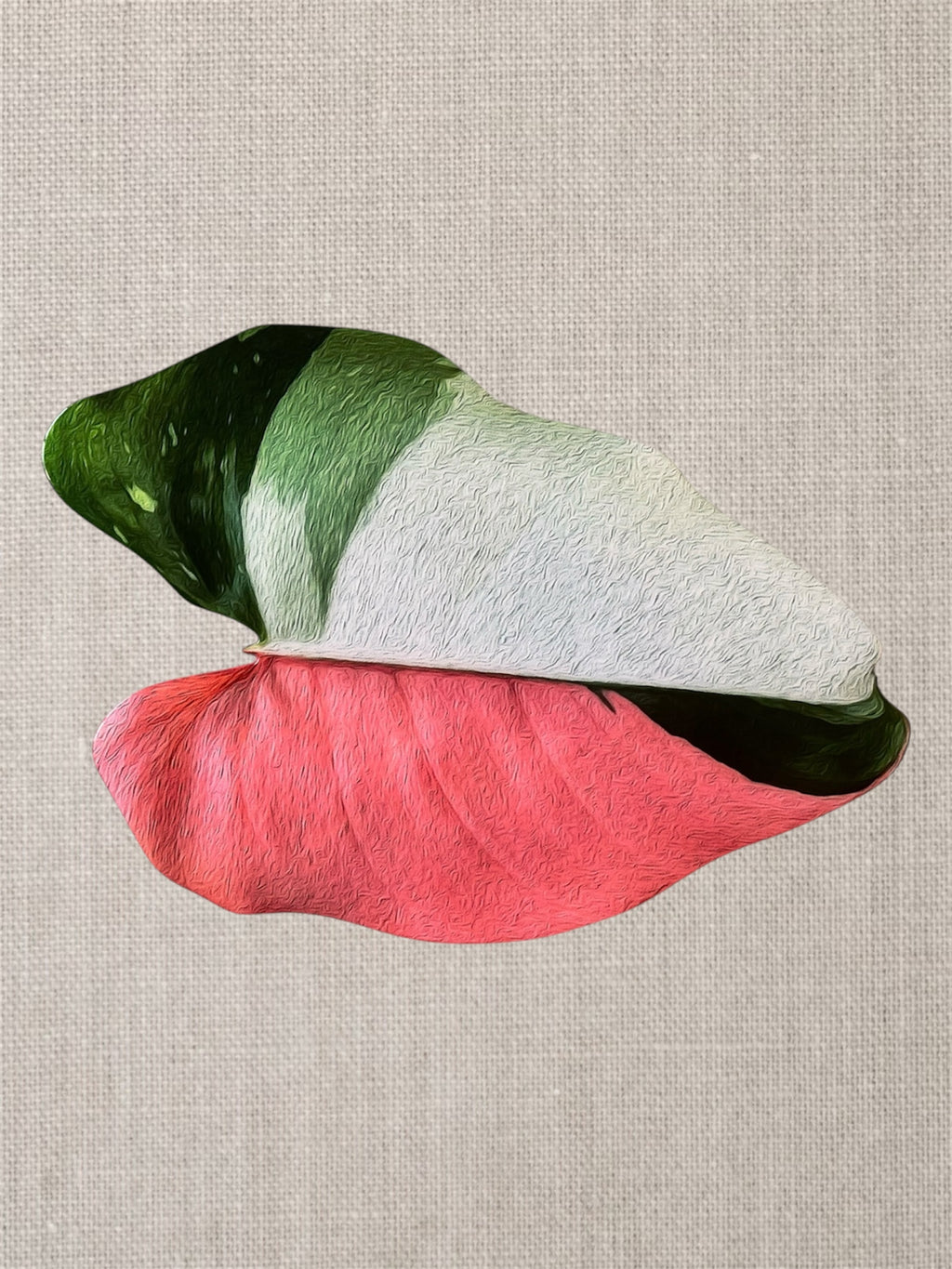 Tricolor Leaf – Handmade Resin on Wood