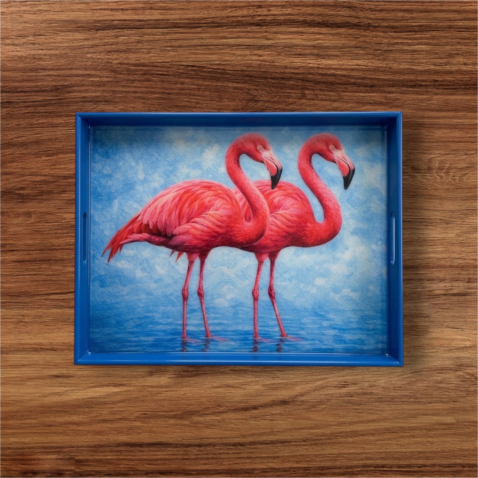 Royal flamingos -Resin Tray