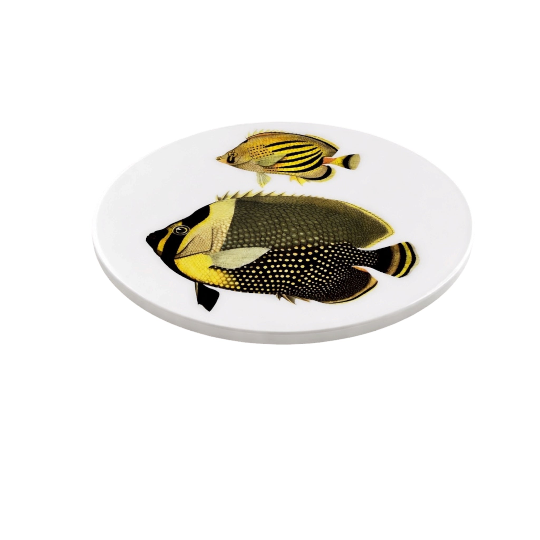 Exotic Fish Luxury Resin Lazy Susan – Handcrafted Coastal Table Art