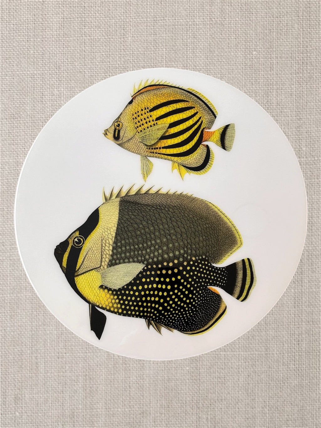 Exotic Fish Luxury Resin Lazy Susan – Handcrafted Coastal Table Art