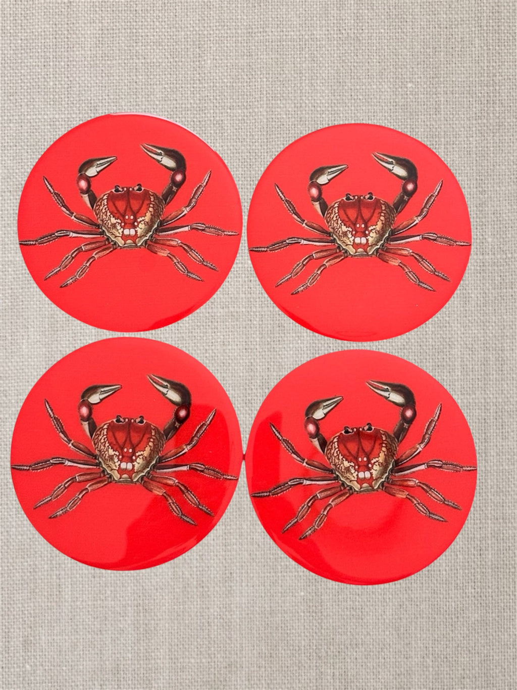 Coastal Chic: Red Crab Statement Coasters