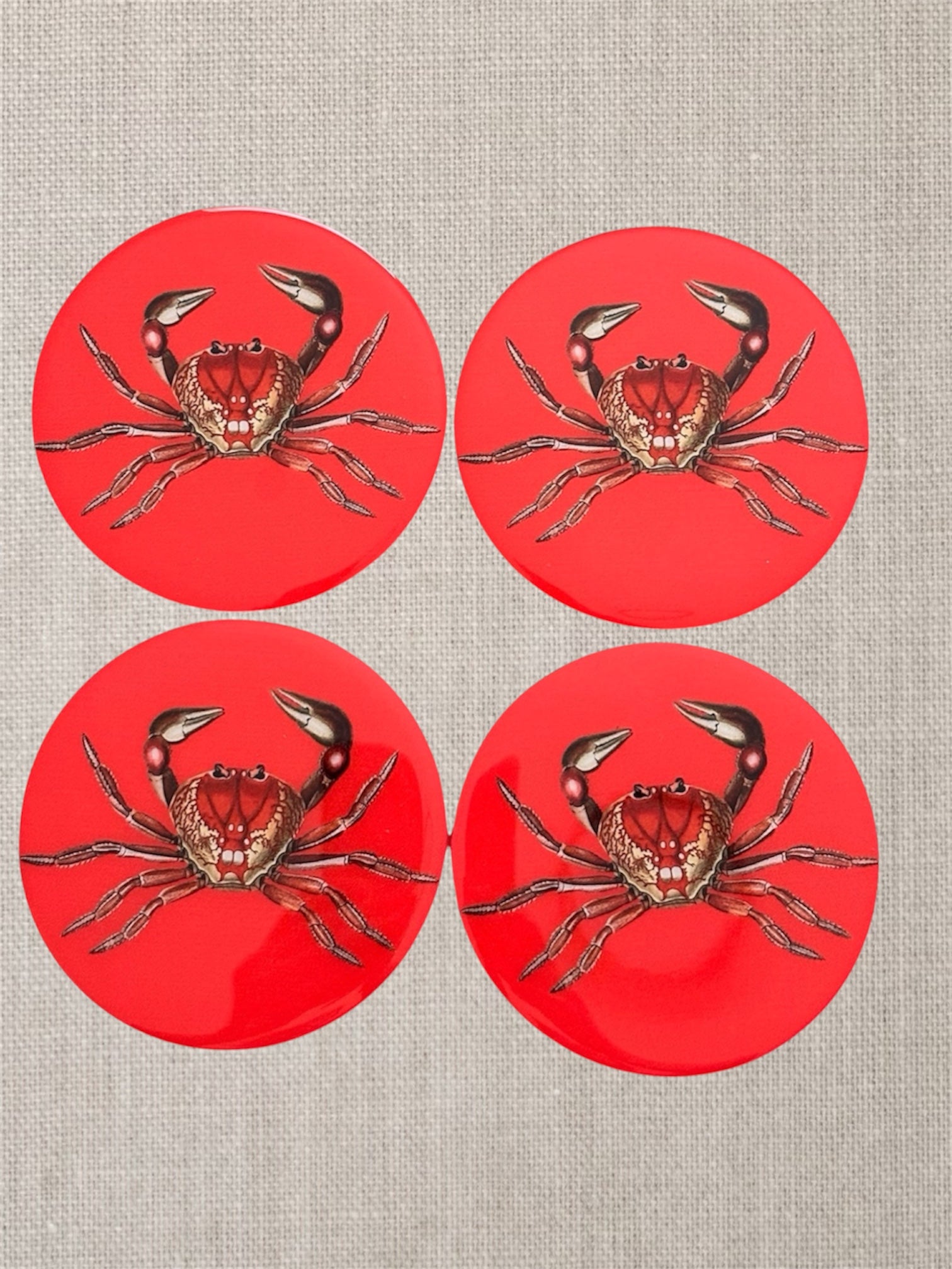 Coastal Chic: Red Crab Statement Coasters