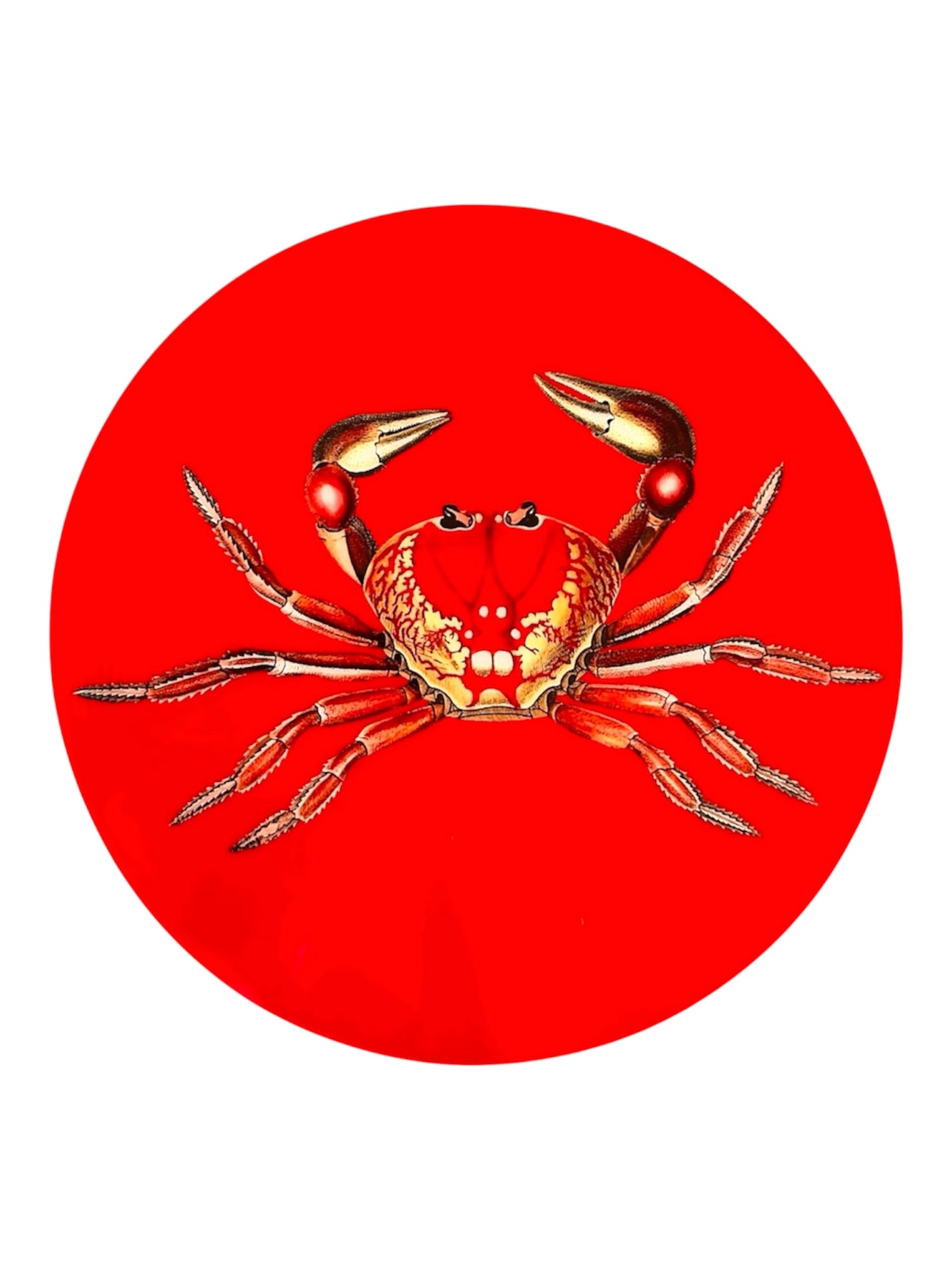 Red Crab Round Placemats | Handcrafted Coastal Table Decor