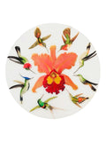 Orquídeas y Colibríes Lazy Susan de Resina de Lujo – Arte de Mesa Hecho a Mano