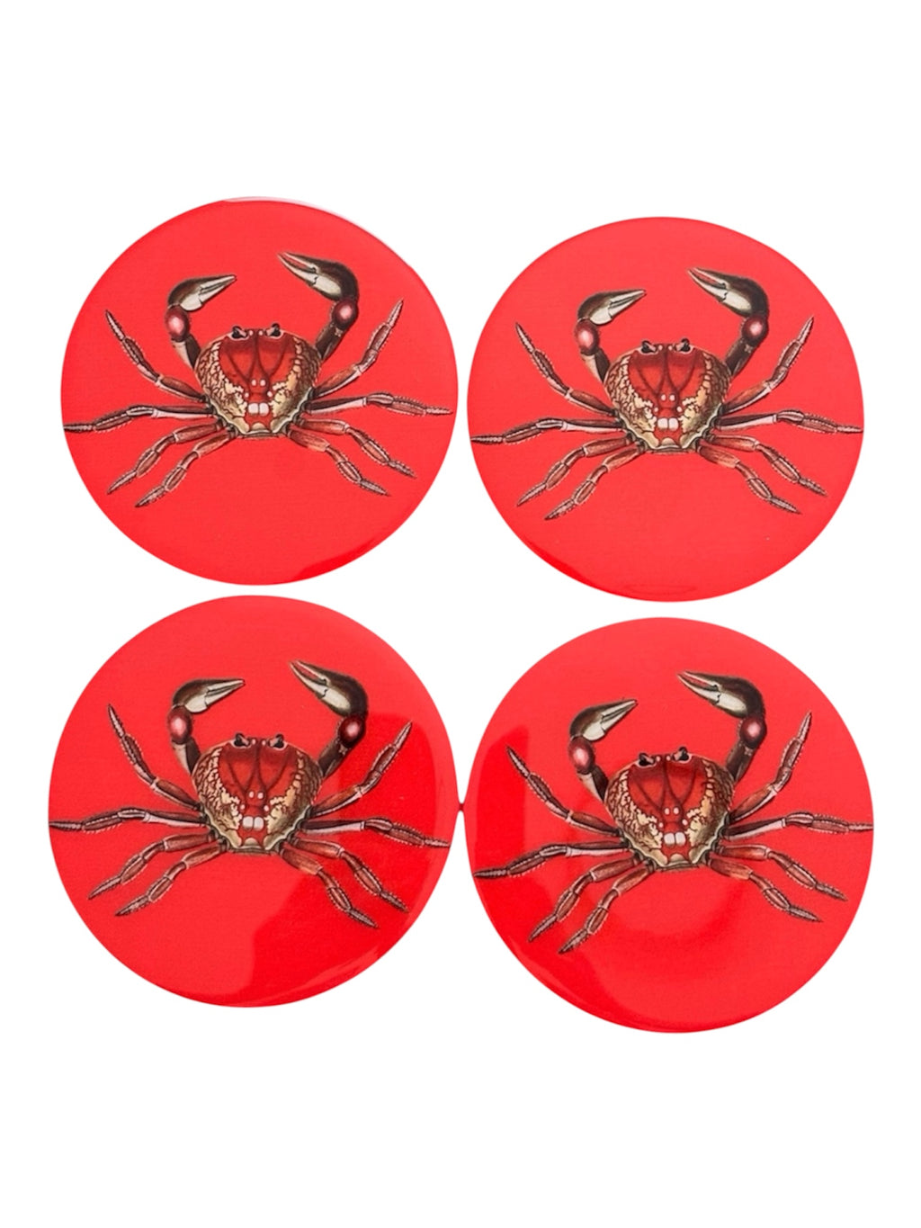 Red Crab Coasters | Handmade Coastal Table Decor