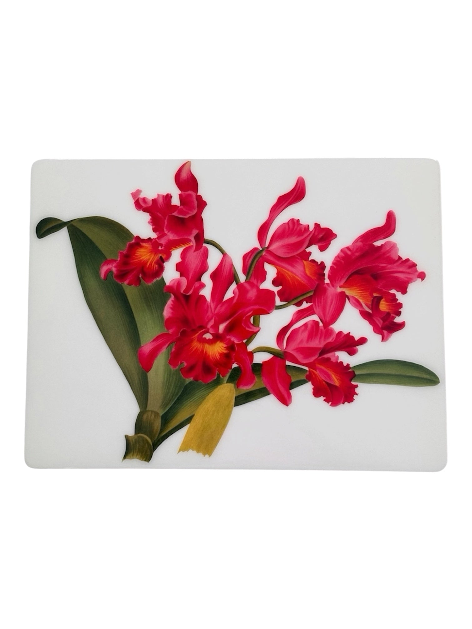 Floral Red Elegance Placemats  – Handcrafted Botanical Resin |  30x40 cm