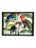 Amazonia Handcrafted Resin and Wood Tropical Decorative Serving Tray