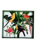 Tropical Paradise Luxury Serving Tray – Handcrafted Resin-on-Wood