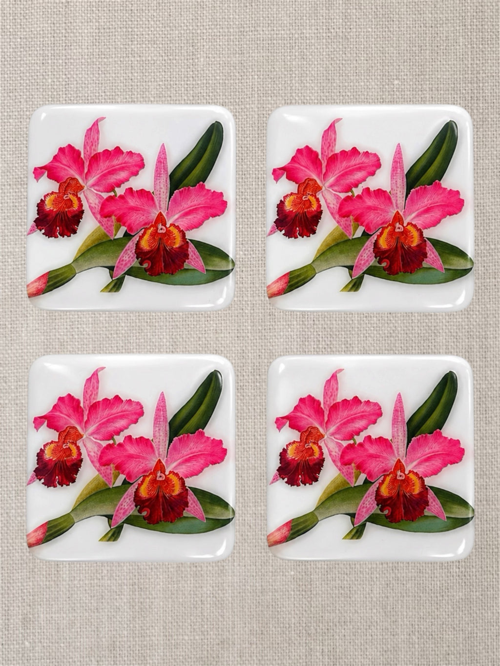 Orchid Rose Collection – Handcrafted Orchid Coasters