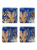 Reef Ocean Resin Coasters  Handcrafted Marine Art for Luxury Tables