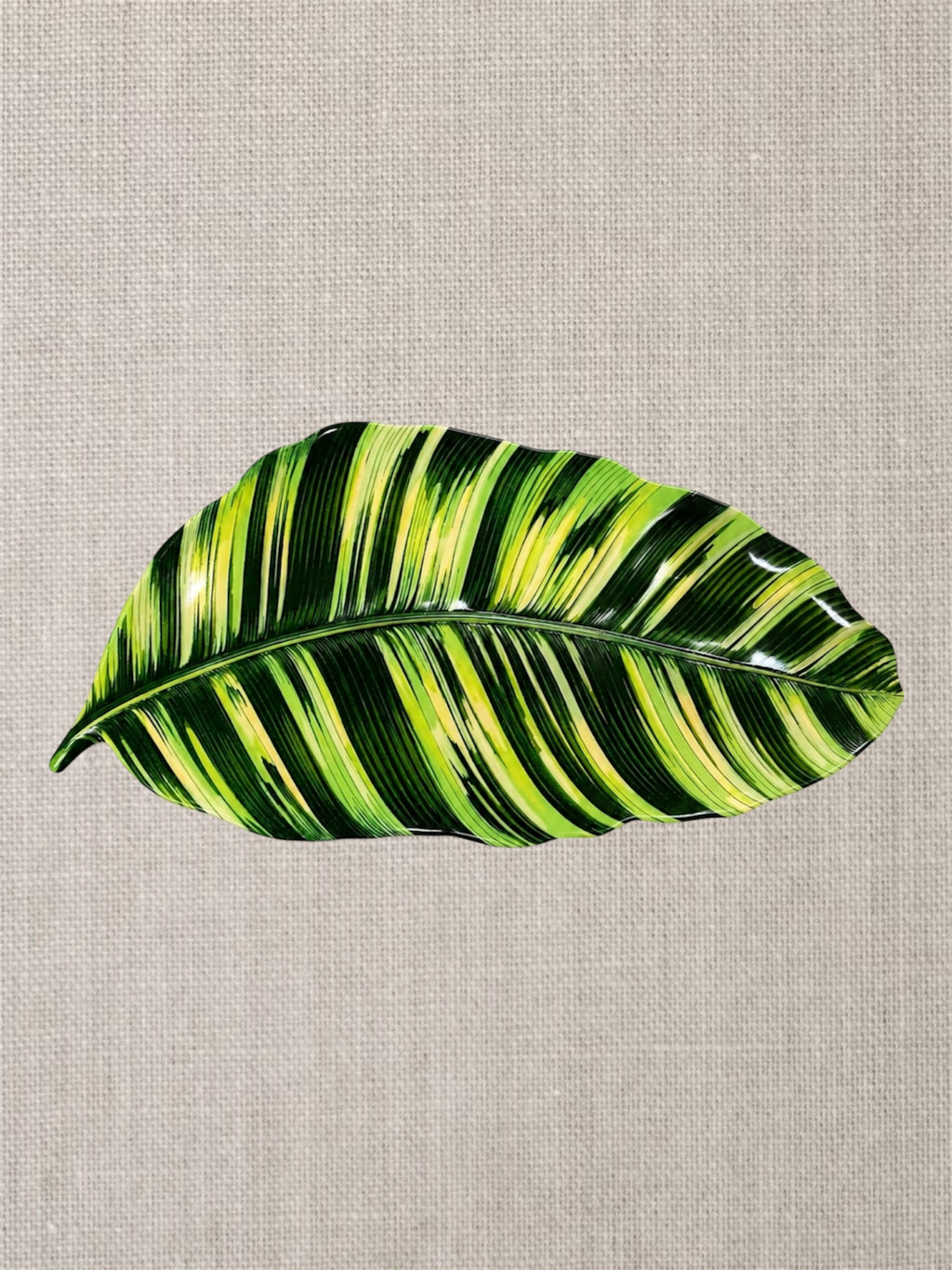Tropical Banana Leaf Luxury Centerpiece  – Handcrafted Resin-on-Wood