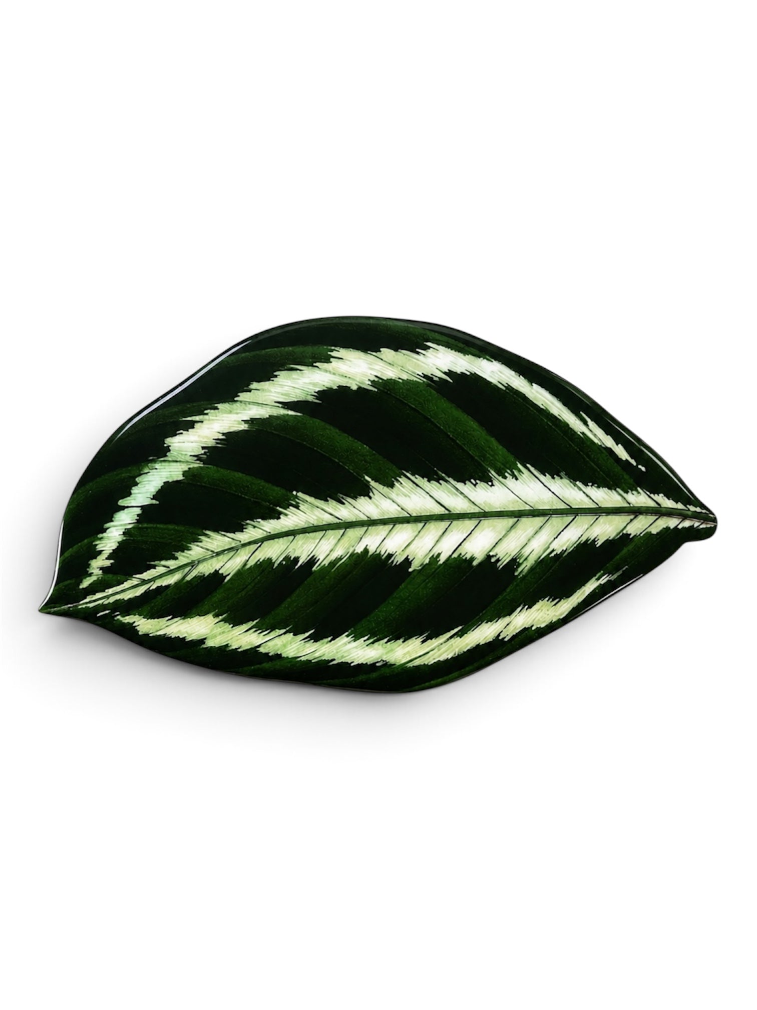 Green Tropical Leaf Centerpiece – Handcrafted Resin-on-Wood
