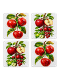 Apple Blossom Luxury Coasters – Handcrafted Resin-on-Wood