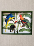 Bandeja decorativa tropical Amazonia hecha a mano de resina y madera